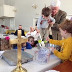 Making communion cornbread